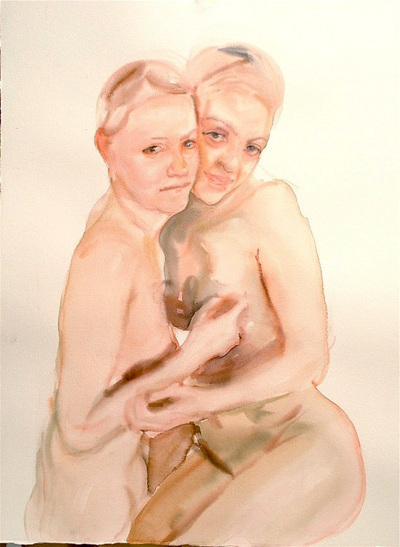 couple watercolor  2004